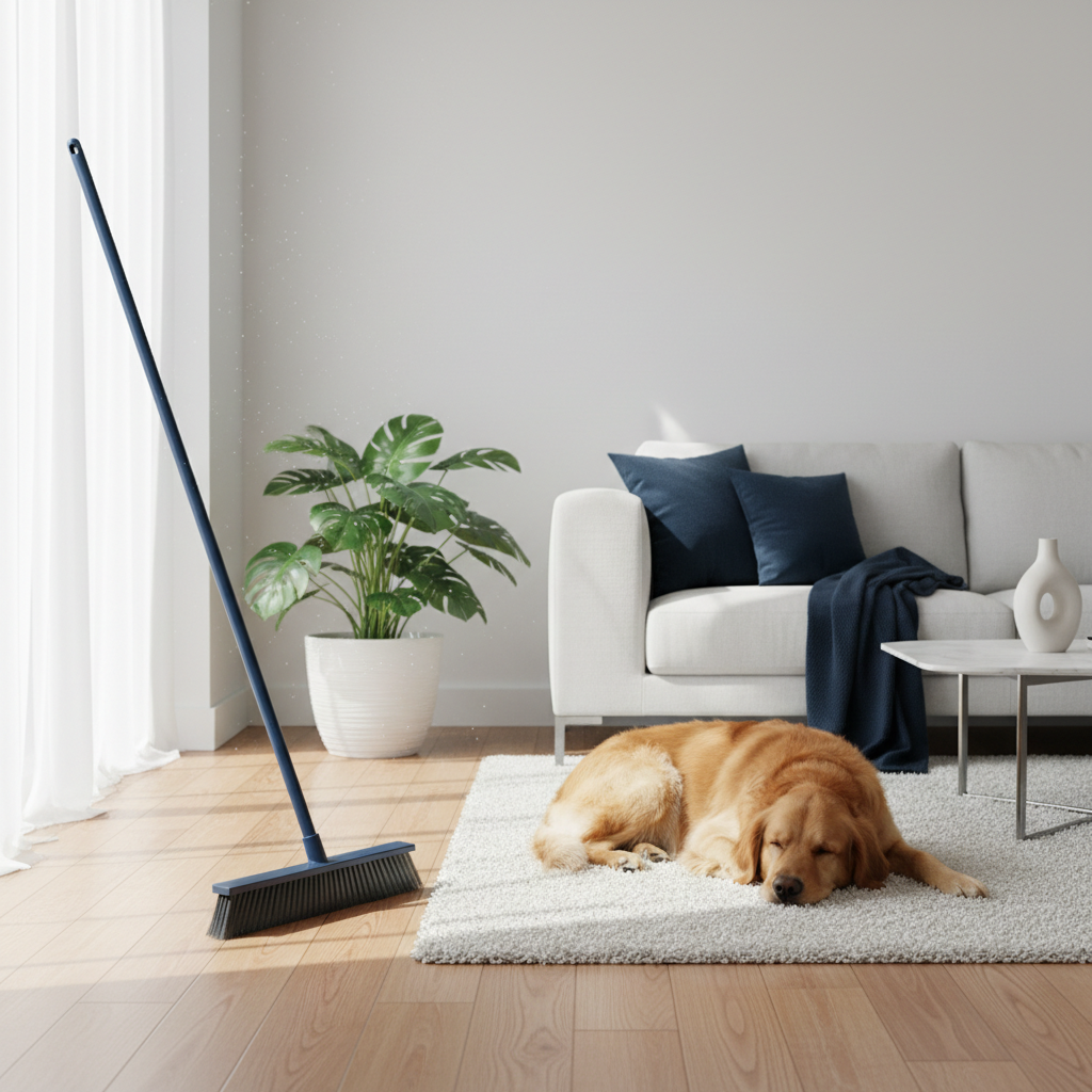 Why Pet Hair Rubber Broom Floor Cleaning Often Fails in Multi-Pet Homes — and How to Fix It Without Replacing Your Floors