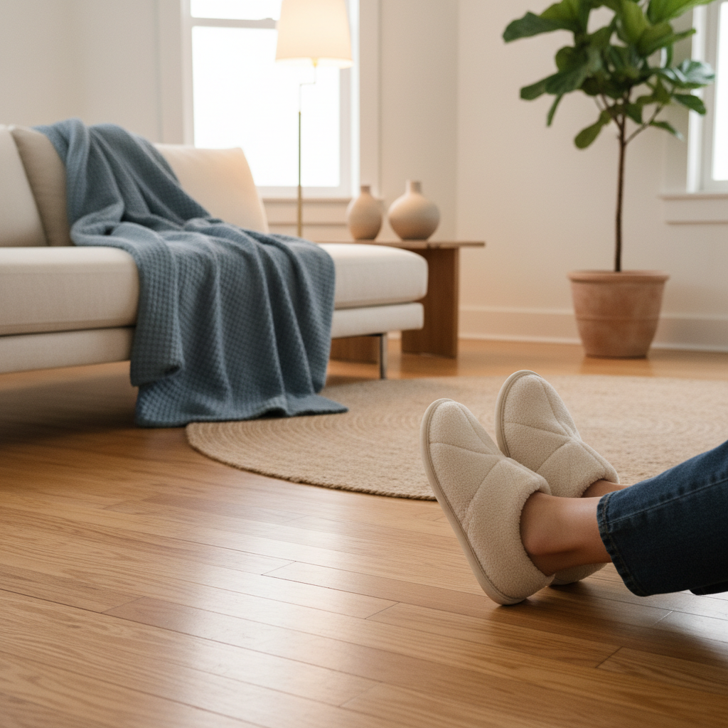 What Basic Socks Cannot Do: Cold Floors at Home, Where Indoor Plush House Slippers for Men and Women Take Over