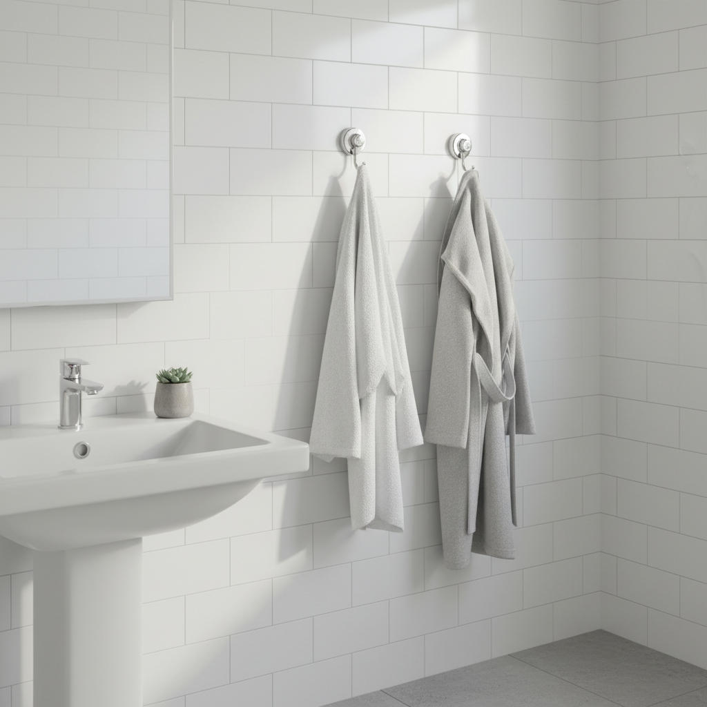 Drilling Works for Drywall, Not Tile: What Bathroom Beginners Unlearn First About Suction Cup Hooks