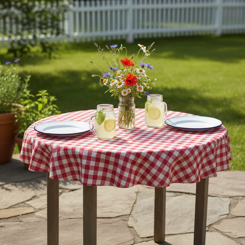 How to Dress Your Outdoor Table: The Waterproof Checkered Tablecloth Upkeep Routine You Repeat Each Season to Keep Dining Fresh