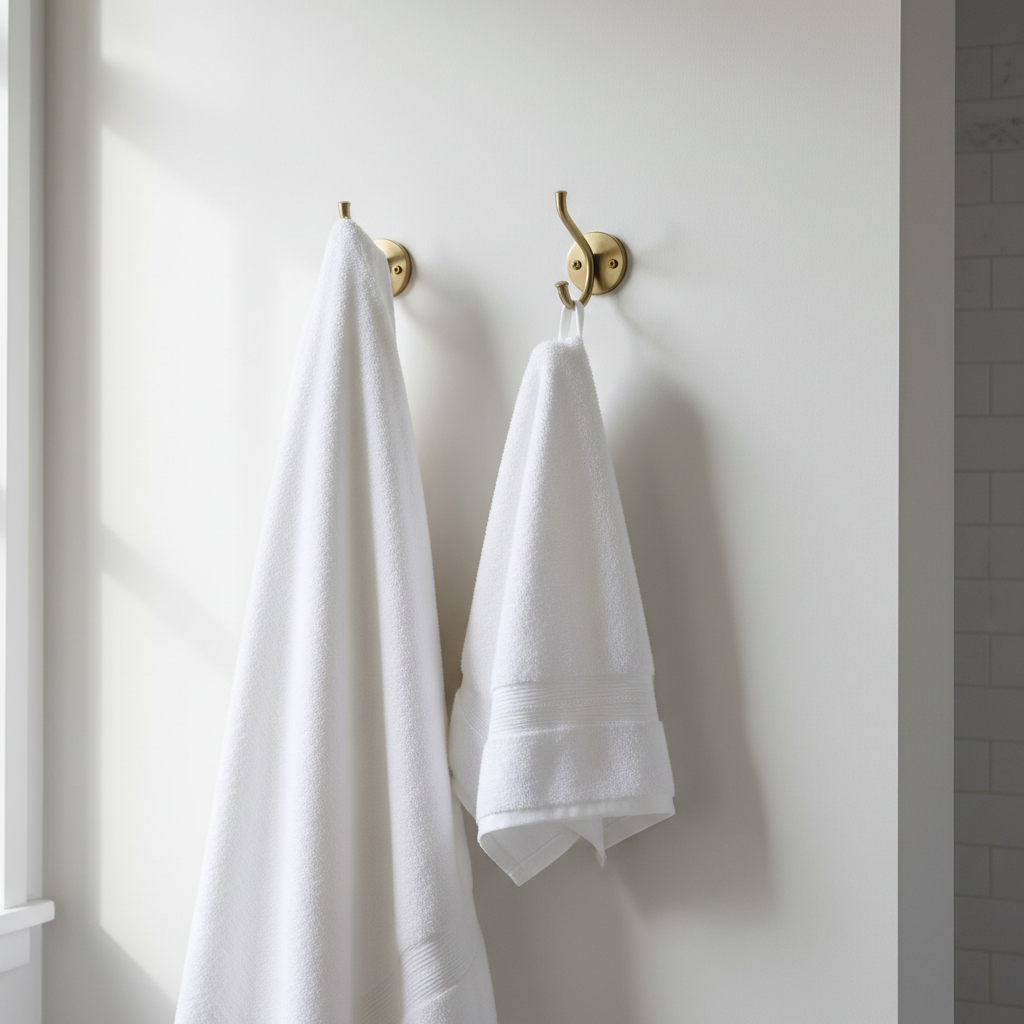 Hooks vs. Bars vs. Rings: Why a Brushed Gold Bathroom Towel Hook Wall Mount Wins for Most Households