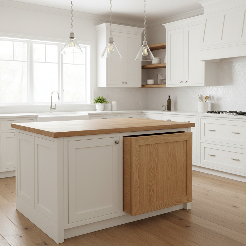 The Open Bin Problem: Why a Wooden Tilt Out Trash Cabinet Is the Kitchen Upgrade You've Been Avoiding