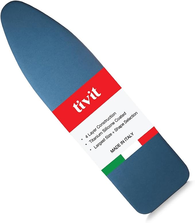 TIVIT Ironing Board Cover 18 x 57, Made in Italy. Performance Grade Titanium by TIVIT