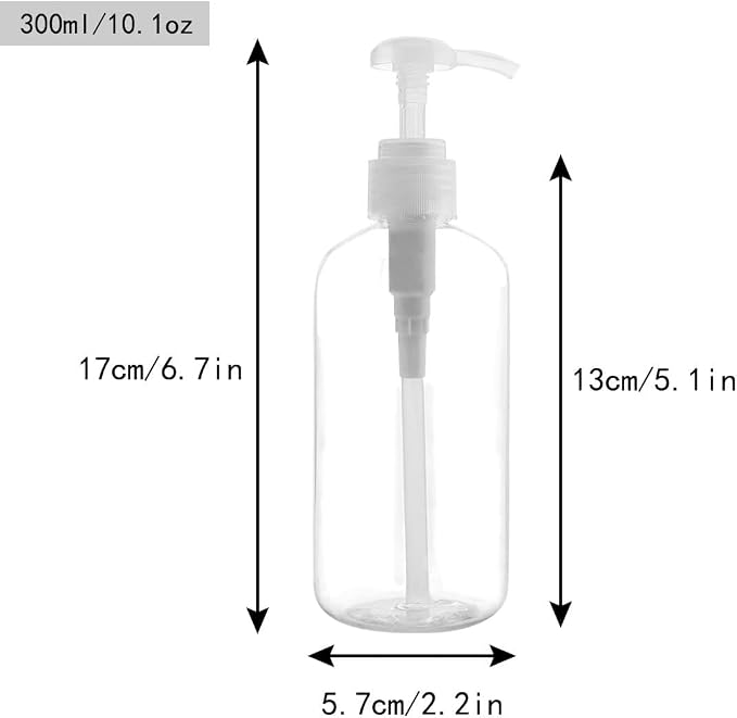 Yebeauty Pump Bottle Dispenser, 4 Pack 10oz/300ml Plastic Dish Lotion Soap - Image 2