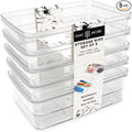 Isaac Jacobs 5-Pack Small Clear Storage Bins, Plastic Organizer by IsaacJacobs