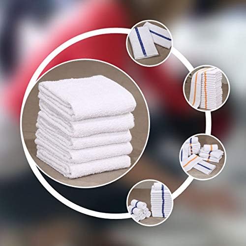 GOLD TEXTILES 120 PC New Cotton Blend White Restaurant Bar Mops Kitchen Towels - Image 7