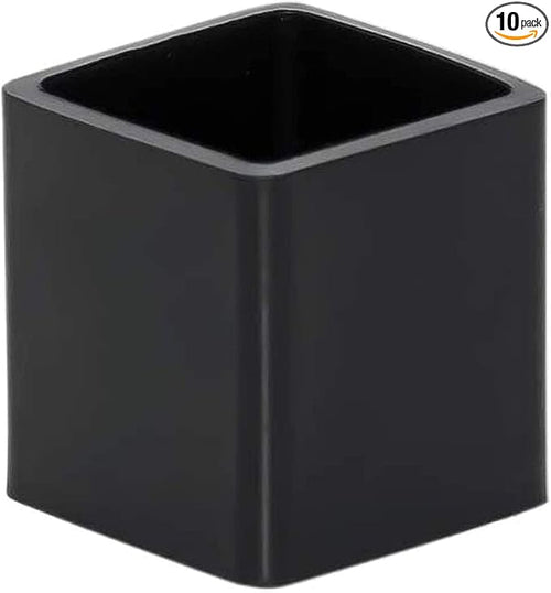 10 Pcs Black Square Anti-Slip Rubber Leg Tips Chair Leg Caps Furniture Floor by Unknown