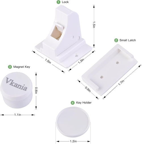 10 Pack Vkania Magnetic Cabinet Locks Baby Proofing - Image 2