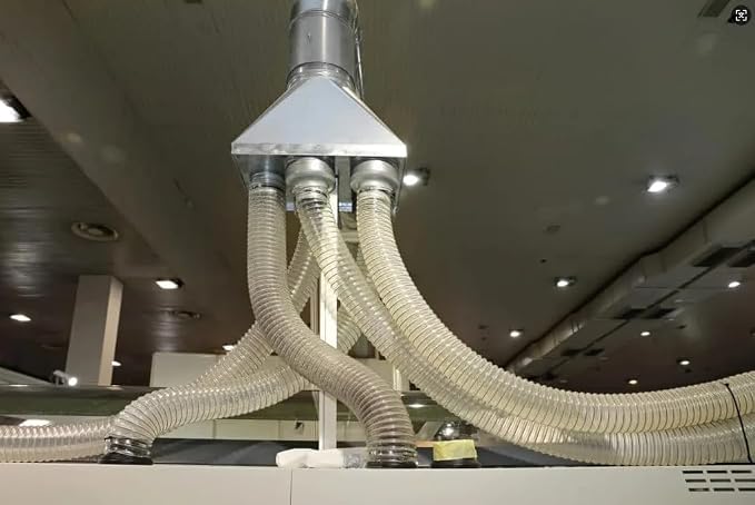 Dust Collection Hose 2-1/2 in × 10 ft Heavy Duty Clear Flexible PVC Reinforced - Image 5