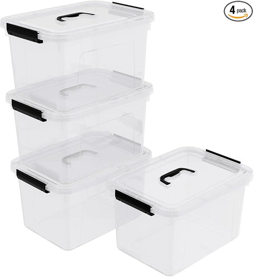 10.5 L Clear Latch Storage Bin by Nihenok