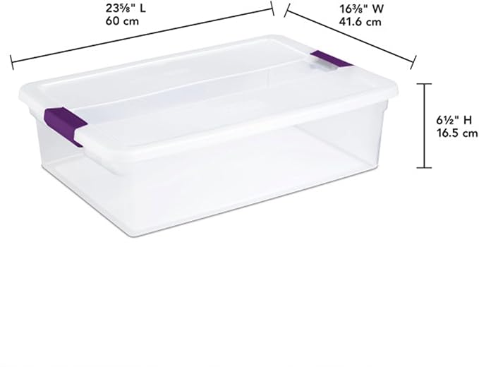 Sterilite 18-Pack 32 Quart ClearView Latch Box, Stackable Organizer Bins - Image 3