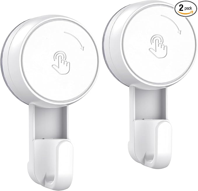 LUXEAR Suction Hooks Powerful Vacuum Suction Shower Hook- Heavy Duty Hangers by Luxear