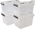 10 L Clear Plastic Latching Box, Plastic Storage Bin by Zerdyne