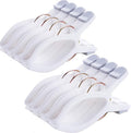 8 Pack Beach Towel Clips for Beach Chairs White Jumbo Size Towel Clamps Lounge by Foshine