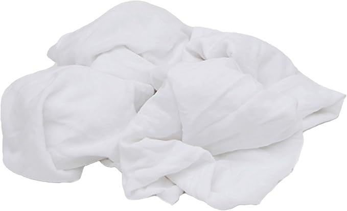 Premium White Knit T-Shirt Cleaning Rags – White Cotton Rag - Image 3
