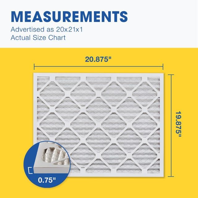 Aerostar 20x21x1 MERV 13 Pleated Air Filter, AC Furnace Air Filter, 6 Pack - Image 2