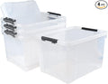 4 Pack Clear Storage Latch Bin by Drephia