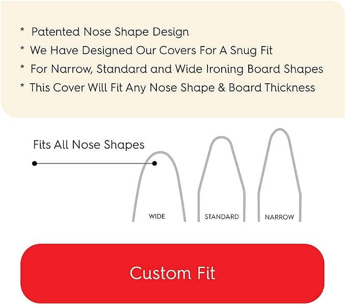 TIVIT Ironing Board Cover 13 x 30, Made in Italy. Pro Grip Pad Covers w/3 - Image 7