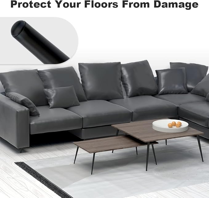 4PCS 6 Inch Matte Black Tapered Angled Legs - Image 5