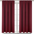 BGment Short Burgundy Blackout Curtains 45 Inches Length by BGment