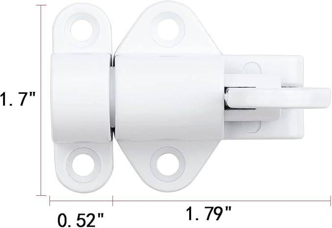 4 Packs Self-Closing Latches，White Spring Door Lock，Resilient Bolt Latch - Image 2