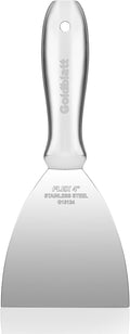 Goldblatt 4" Putty Knife, One-Piece Paint Scraper Tool, All Stainless Steel by GoldblattUSA