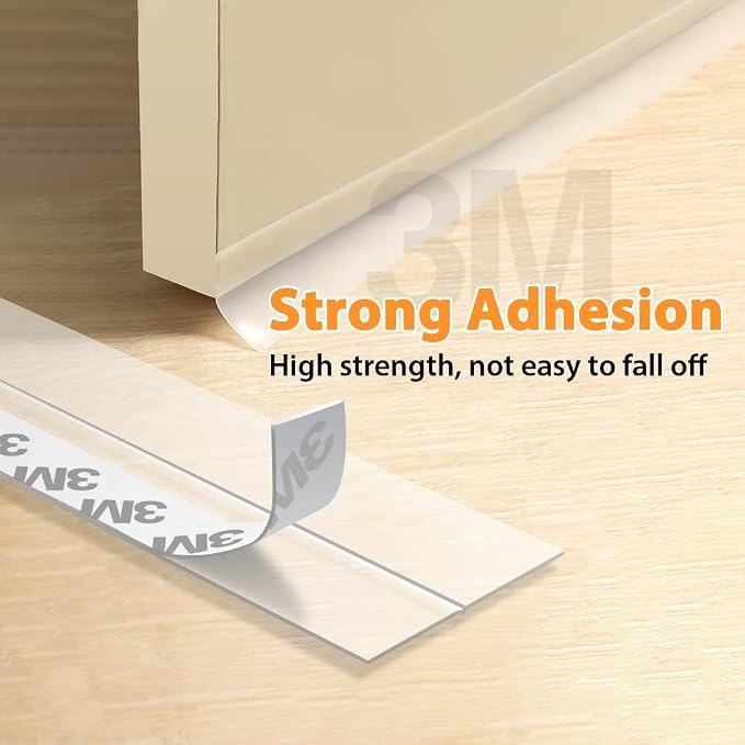 20 Ft Door Weather Stripping Door Seal Strip Tape, Silicone Door Draft Stopper - Image 4