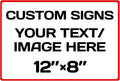 Aluminum Weatherproof Metal Sign Multiple Sizes Custom Personalized Text And by Repaly
