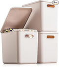 Plastic Storage Bins with lids, Storage Baskets, Container with handle by GUMEIGODA
