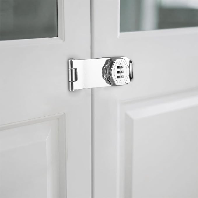 Cozy Tower 4 inch 180 Degrees Hasp Combination Lock - Image 5
