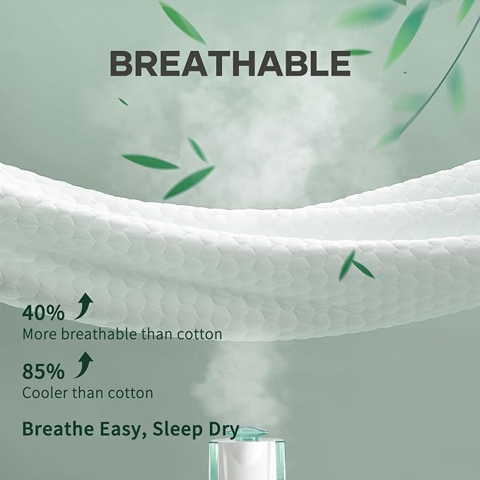 OhGeni 100% Waterproof Mattress Protector, Twin XL Size Mattress Pad, Fits - Image 6