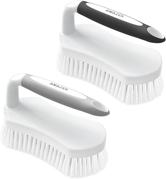 Amazer Scrub Brush for Cleaning Comfort Grip Bathtub Scrubber Stiff Bristles by Amazer