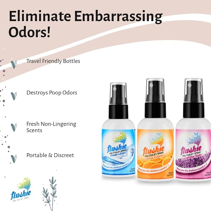 Flushie Pre-Toilet Sprays for Poop Travel Size Toiletries Bathroom Spray for - Image 7