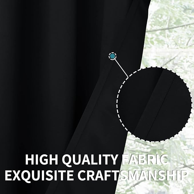 BGment Black Blackout Curtains 90 Inch Long - Image 4