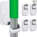 4pack Broom Holder Wall Mount Mop Holder Broom and Mop Gripper Self Adhesive No by Tinkeep