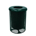 COATEDOUTDOORFURNITURE RFT-DGRN Heavy Duty 32 Gallon Round Trash Receptacle by CoatedOutdoorFurniture