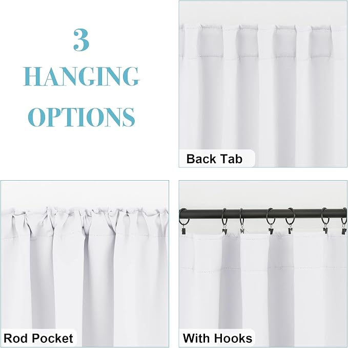 RYB HOME Room Darkening Curtains Window Shades, Privacy Bedroom Curtains - Image 6