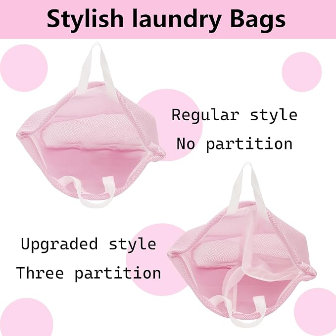 laundry bag with handles mesh laundry bags washing machine laundry totes travel - Image 5