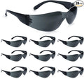amoolo Tinted Safety Glasses Bulk of 24, Protective Safety Sunglasses, Dark by amoolo