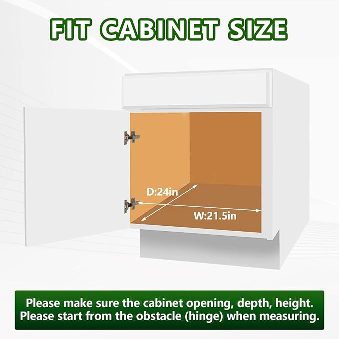 LOVMOR Pull Out Cabinet Organizer 20"W x 21"D, Kitchen Cabinet Pull Out Shelves - Image 4