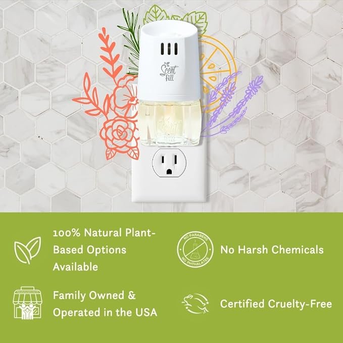 Scent Fill Refresh Smoke Deodorizer Plug in Air Freshener, 4 Scented Oil Refills - Image 5