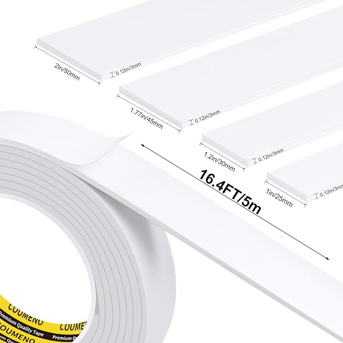 EVA Single-Sided Adhesive Foam Tape, Sealing Strip Foam Pad Sponge Tape Suitable - Image 2