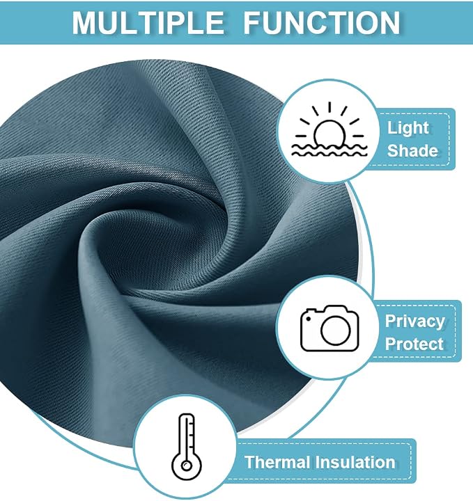 RYB HOME Blue Blackout Curtains - Image 5