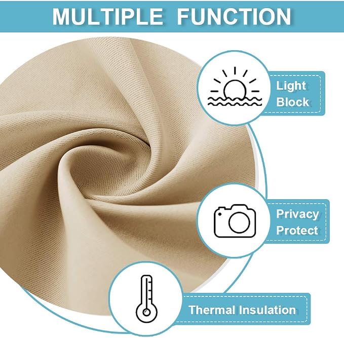 RYB HOME Small Window Curtains Blackout - Image 5
