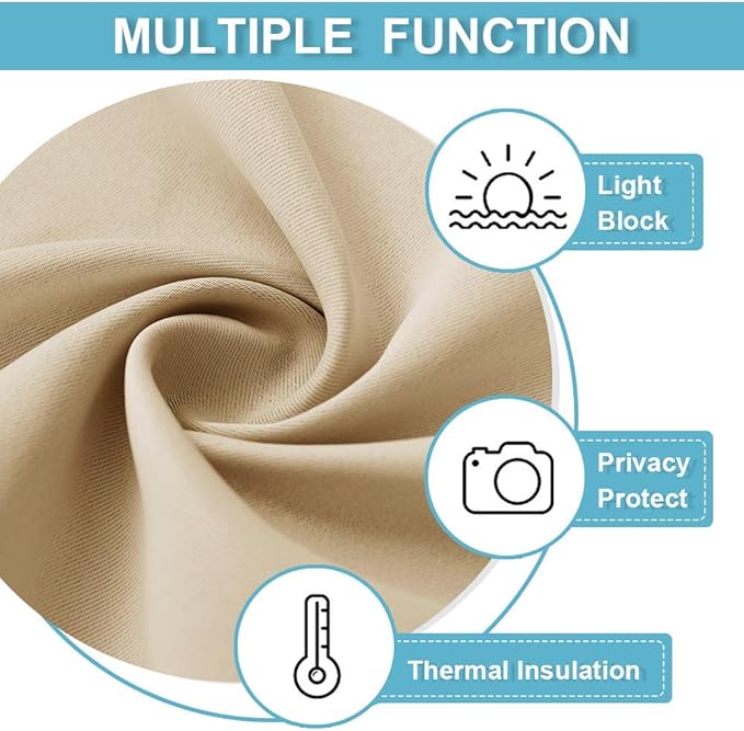 RYB HOME Blackout Curtains 63 inches Long - Image 6