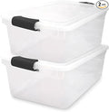 HOMZ 2-Pack Secure Latch, 64 Quart, and Office Organization by Homz