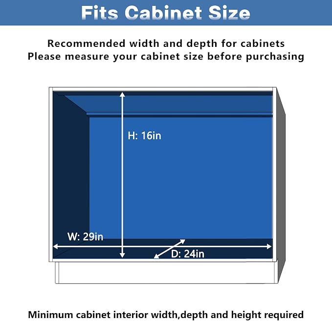 LOVMOR 2 Tier 28½"W x 21½"D, Individual Pull Organizer Kitchen Cabinet Storage - Image 4