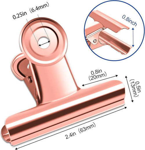 10 Pack Large Metal Hinge Clips 2.5 Inches Bull Hinge Paper Clips Bulldog Clips - Image 2