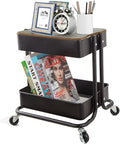 Melody House 2-Tier Metal Utility Rolling Cart Storage Organizer by MelodyHouse
