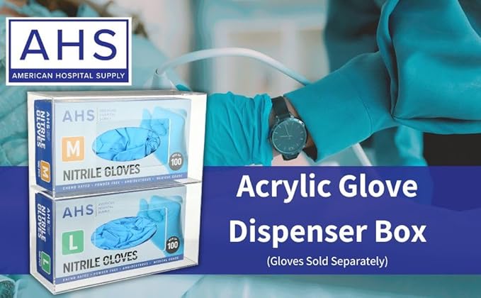 AMERICAN HOSPITAL SUPPLY Wall-Mount Glove Dispenser | Clear Acrylic Glove Box - Image 6